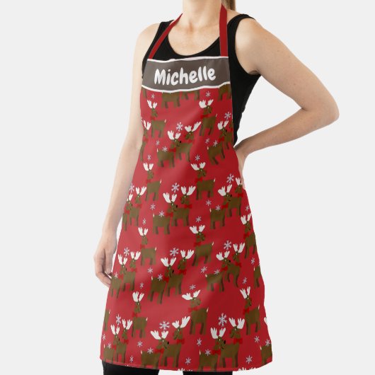 Weihnachts-Hirschmuster Schürze (InSitu)