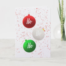 Weihnachts- HO HO HO -Ornament Grußkarte