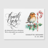 Weihnachts Hochzeit danke Ihnen Magnetkarte (Vorderseite)