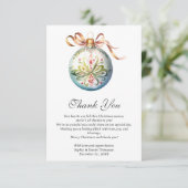 Weihnachts-Hochzeit Dankeschön-Karte Dankeskarte (Stehend Vorderseite)