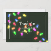 Weihnachts-Hochzeit Dankeschön-Karte Dankeskarte (Vorderseite)