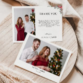 Weihnachts-Hochzeit Dankeschön-Karte Einladung