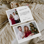 Weihnachts-Hochzeit Dankeschön-Karte Einladung