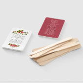 Weihnachts-Hochzeit Floral-Holly-Aquarellprogramm Fächer (Non-assembled)