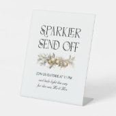 Weihnachts-Hochzeit Garland Sparkler abschicken Ze Sockelschild (Vorderseite)