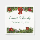 Weihnachts-Hochzeit Napkins Serviette (Vorderseite)