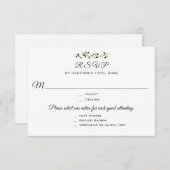 Weihnachts-Hochzeit oder Veranstaltung 3 Entree UA RSVP Karte (Vorne/Hinten)