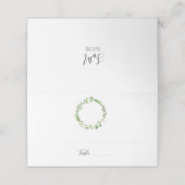 Weihnachts-Hochzeit-Platzkarte, Begleitkarte Platzkarte (Außenseite Aufgefaltet)