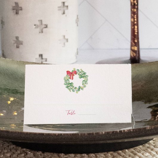 Weihnachts-Hochzeit-Platzkarte, Begleitkarte Platzkarte