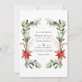 Weihnachts-Hochzeit QR-Code RSVP Einladung (Vorderseite)