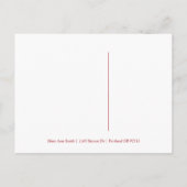 Weihnachts Hochzeit Rett Datum Weihnachtsbaum Ankündigungspostkarte (Rückseite)