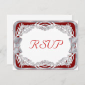 Weihnachts-Hochzeit RSVP Postkarte (Vorne/Hinten)