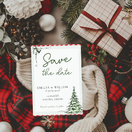 Weihnachts Hochzeit Speichern Sie die Datumskarte Feiertagskarte