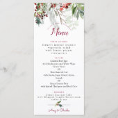 Weihnachts-Hochzeitmenü 2 Menükarte (Vorderseite)