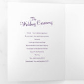 Weihnachts-Hochzeitsbäume und Seekunst Dreifach-gefaltete Programmkarte (Innen Erste Seite)