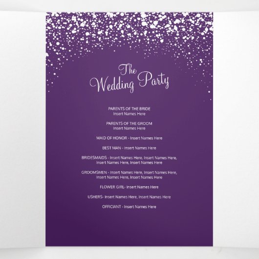 Weihnachts-Hochzeitsbäume und Seekunst Dreifach-gefaltete Programmkarte (Innenseite Mitte)