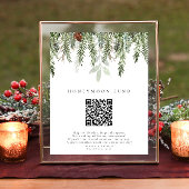 Weihnachts Hochzeitsfeiertag - QR-Code-Zeichen Poster