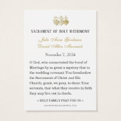 Weihnachts Hochzeitsgebet Erinnerung an Heilige Ka (Rückseite)