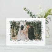 Weihnachts-Hochzeitskarte Feiertagskarte (Stehend Vorderseite)