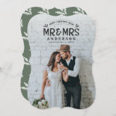 Weihnachts-Hochzeitskarte Feiertagskarte (Vorne/Hinten)