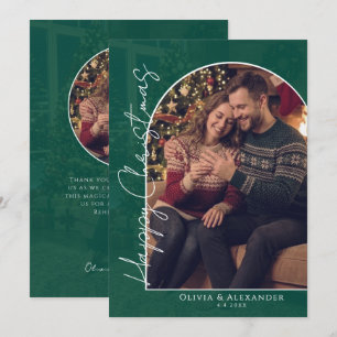 Weihnachts-Hochzeitskarte mit Foto Einladung