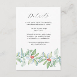 Weihnachts-Hochzeitskarte Wasserfarbe Begleitkarte