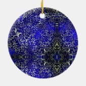 Weihnachts Hochzeitstag königlich blühend Keramik Ornament (Hinten)