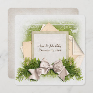 Weihnachts-Hochzeitstag-Party Einladung