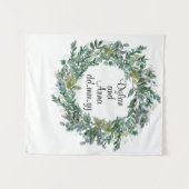 Weihnachts-Hochzeitstorte, Greenery-Foto-Stand Wandteppich (Vorderseite (Horizontal))