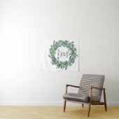 Weihnachts-Hochzeitstorte, Greenery-Foto-Stand Wandteppich (Beispiel (Horizontal))