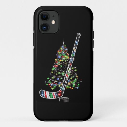 Weihnachts-Hockey-Sportball-Weihnachtsmannmütze Xm Case-Mate iPhone Hülle (Rückseite)