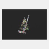 Weihnachts-Hockey-Sportball-Weihnachtsmannmütze Xm Geschenkpapier Set (Vorderseite)