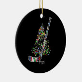 Weihnachts-Hockey-Sportball-Weihnachtsmannmütze Xm Keramik Ornament (Rechts)