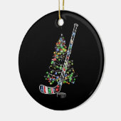 Weihnachts-Hockey-Sportball-Weihnachtsmannmütze Xm Keramik Ornament (Links)