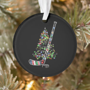 Weihnachts-Hockey-Sportball-Weihnachtsmannmütze Xm Ornament