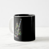 Weihnachts-Hockey-Sportball-Weihnachtsmannmütze Xm Zweifarbige Tasse (Vorderseite Links)