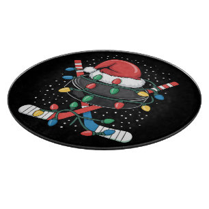 Weihnachts-Hockey-Xmas-Santa-Sportmütze Ball Schneidebrett