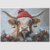 Weihnachts-Höhepunkt Kuh Decoupage Seidenpapier (Vorderseite)