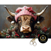 Weihnachts-Höhepunkt Kuh Decoupage Seidenpapier