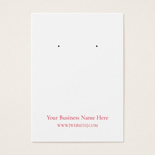 Weihnachts Holend Earring Display Card (Vorderseite)