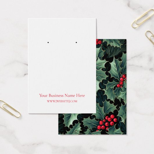 Weihnachts Holend Earring Display Card (Büro)