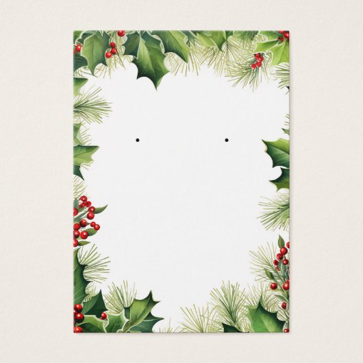 Weihnachts Holend Earring Display Card (Vorderseite)