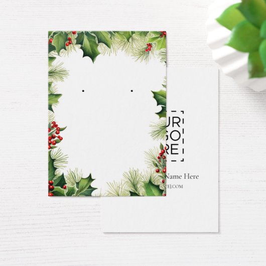 Weihnachts Holend Earring Display Card (Schreibtisch)