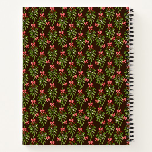 Weihnachts-Hollies - Großes Regular-Notebook Notizblock (Rückseite)