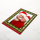 Weihnachts-Holly & Berries-Foto Folien Feiertagskarte (Gedreht)