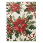 Weihnachts Holly & Berries Spiral Foto Notebook Notizblock (Vorderseite)