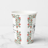 Weihnachts Holly Berry Holiday Business-Logo Pappbecher (Rechts)