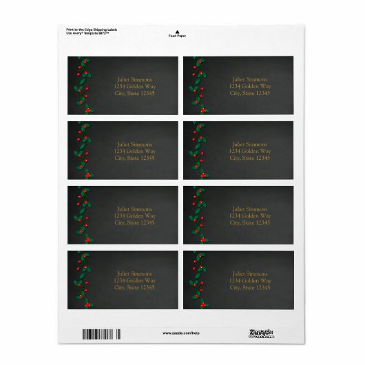 Weihnachts-Holly-Berry-Tafel (Vorne)