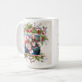 Weihnachts-Holly-Branch-Foto-Tasse Kaffeetasse (Vorderseite Links)