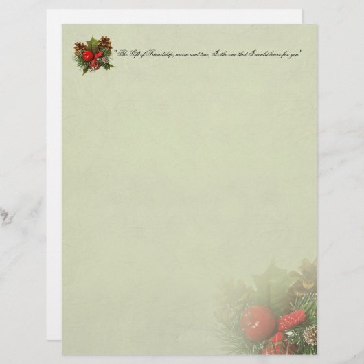 Weihnachts-Holly-Center-Stationierung (Vorne/Hinten)